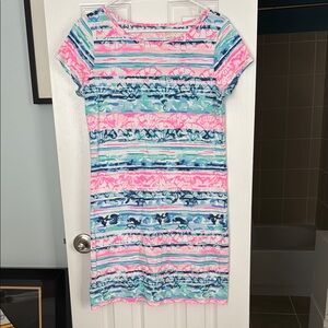 Lilly Pulitzer Marlowe Striped Short Sleeve Dress; size Medium